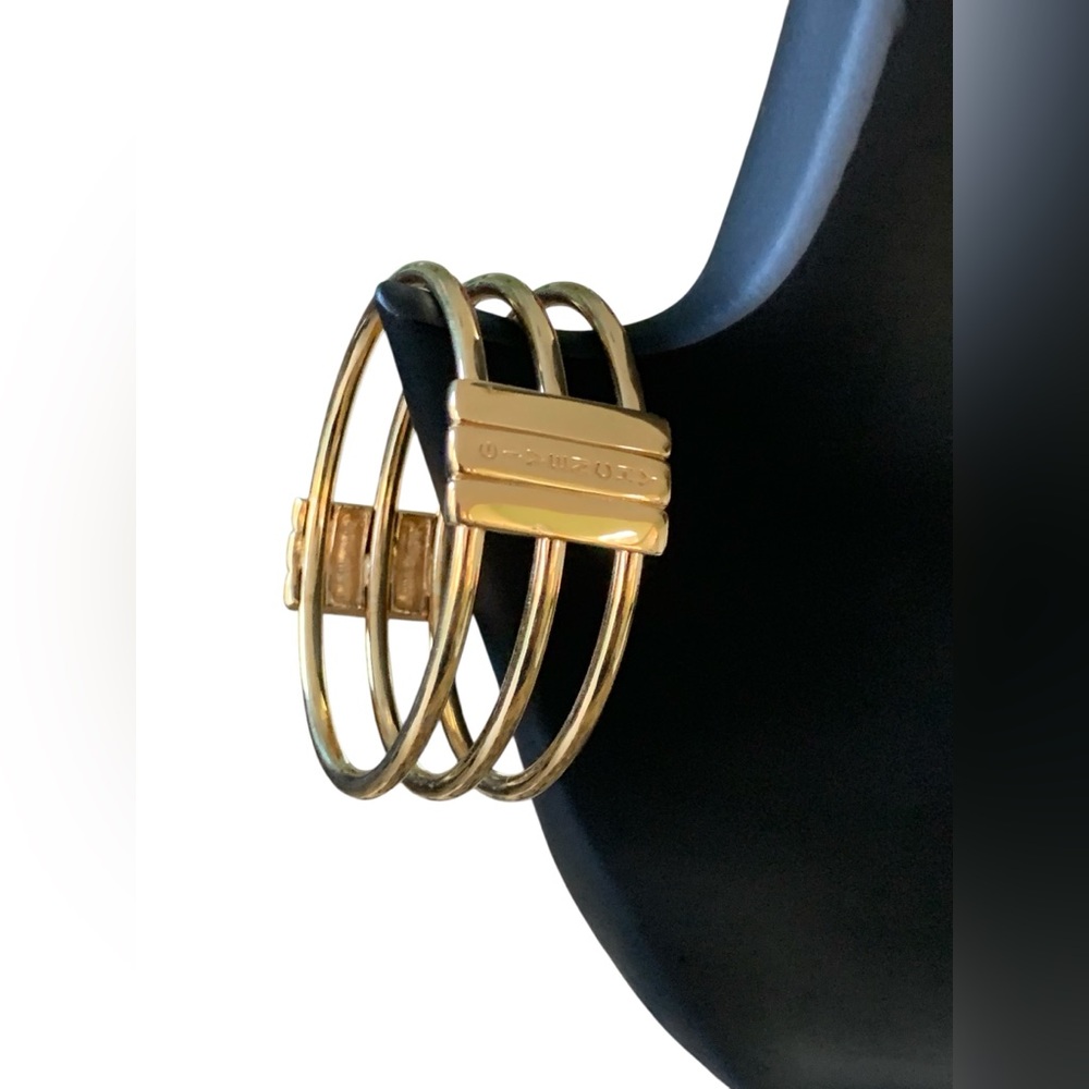 Givenchy Vintage Gold-Plated Three-Row Bangle Bracelet - Picture 4 of 9